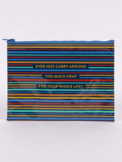 Blue Q Too Much Crap Zipper Pouch Quirksy gifts australia