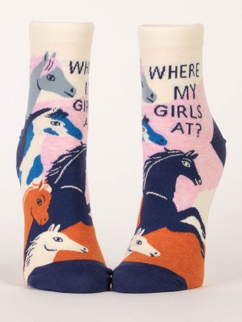 Blue Q Where My Girls At - Women's Ankle Socks - BlueQ Quirksy gifts australia