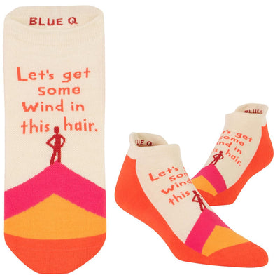 Blue Q Wind In Hair - Sneaker Socks - BlueQ Quirksy gifts australia
