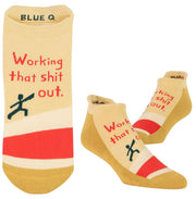 Blue Q Work S*it Out - Sneaker Socks - BlueQ Quirksy gifts australia