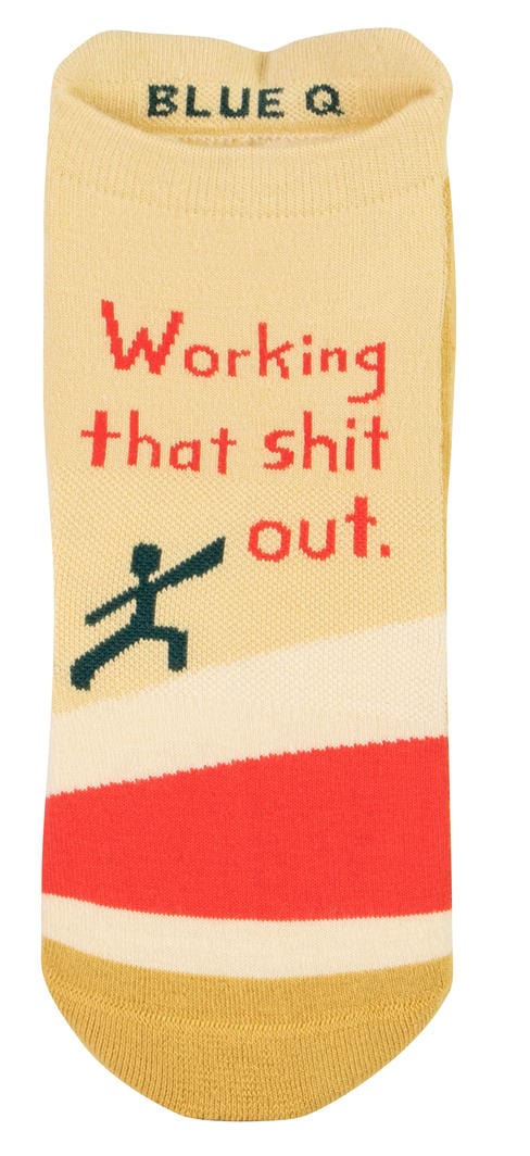 Blue Q Work S*it Out - Sneaker Socks - BlueQ Quirksy gifts australia