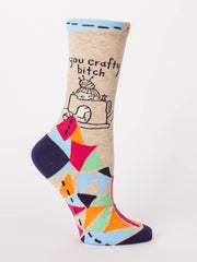 Blue Q You Crafty B*tch - Women's Crew Socks - BlueQ Quirksy gifts australia