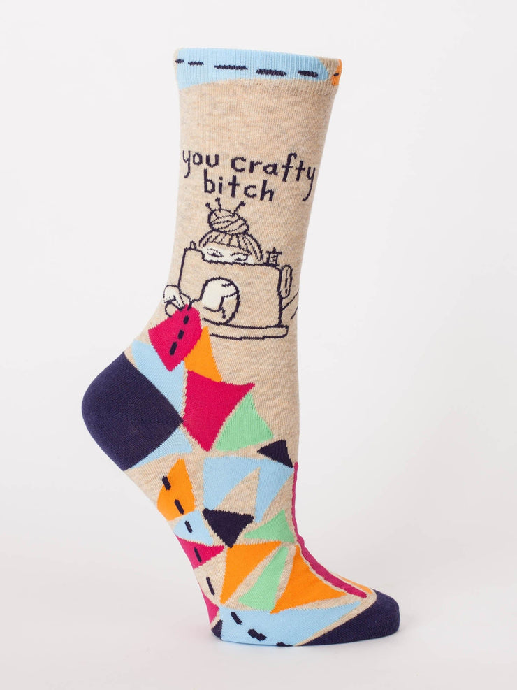 Blue Q You Crafty B*tch - Women's Crew Socks - BlueQ Quirksy gifts australia