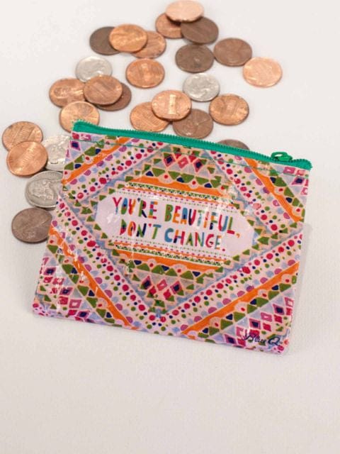 Blue Q You're Beautiful Don't Change Coin Purse Quirksy gifts australia