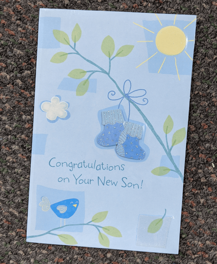 Carlton Cards Congratulations on Your New Son Card Quirksy gifts australia