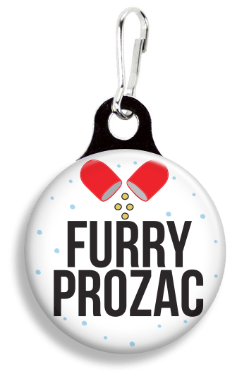 FrannyBGood 'Furry Prozac' - Collar Charm Quirksy gifts australia