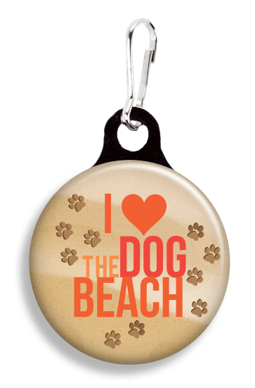 FrannyBGood 'I Love The Dog Beach' - Collar Charm Quirksy gifts australia