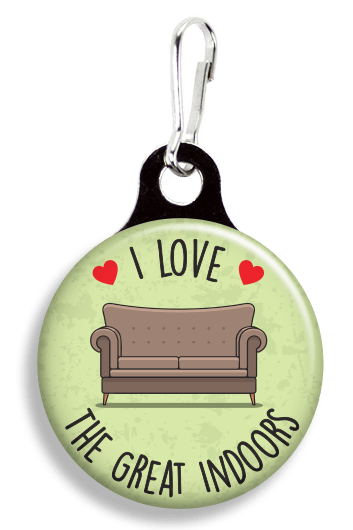 FrannyBGood ‘I Love The Great Indoors’ Collar Charm Quirksy gifts australia