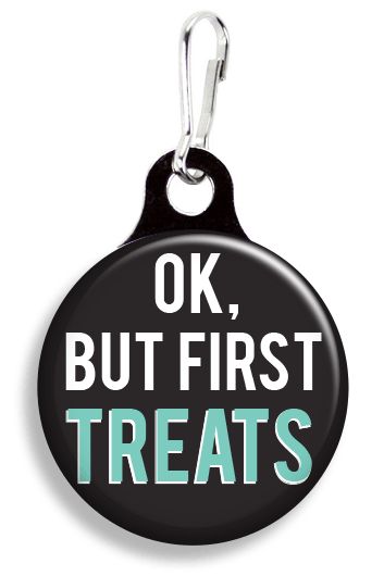FrannyBGood ‘Ok, But First Treats’ Collar Charm Quirksy gifts australia
