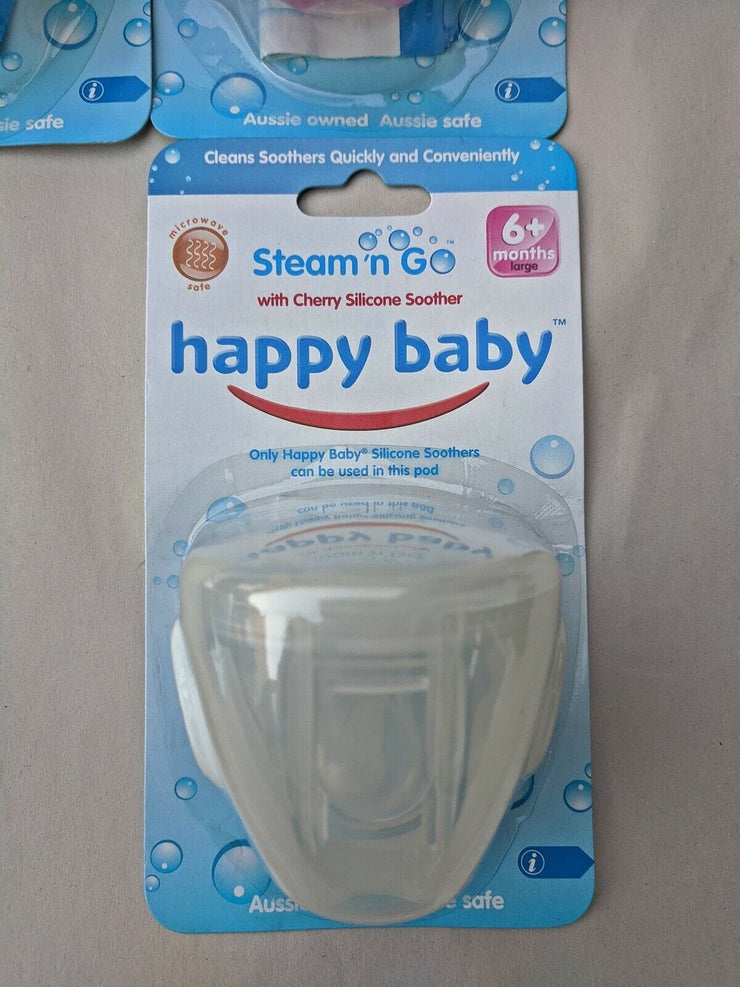 Happy Baby Happy Baby Steam 'n' Go Silicone Soothers -4 Pcs Quirksy gifts australia