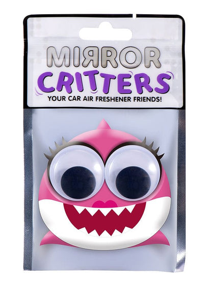 Mirror Critters Pink Shark - Car Air Freshener - Cherry Cerise Quirksy gifts australia