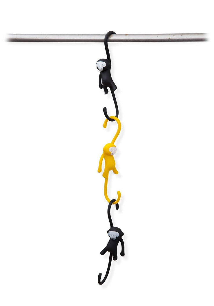 Monkey business Just Hanging - Quirky Black Monkey Hook Quirksy gifts australia