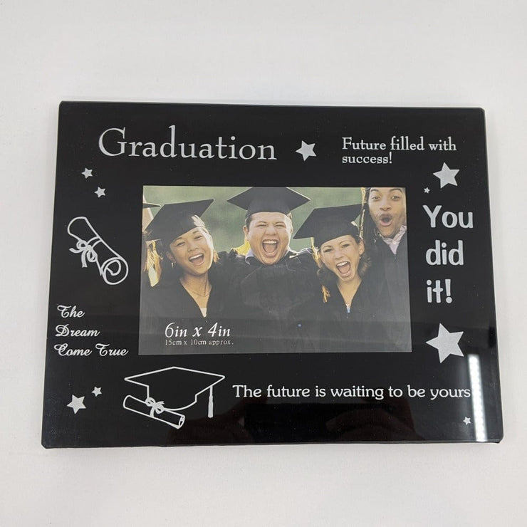 Opto YOU DID IT - Premium Graduation Photo Frame Typography Print 4x6 Black Quirksy gifts australia