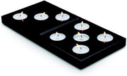 Peleg Design Peleg Design Domino 8 Tea Light Tealight Candle Holders - Black Quirksy gifts australia