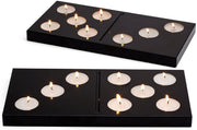 Peleg Design Peleg Design Domino 8 Tea Light Tealight Candle Holders - Black Quirksy gifts australia