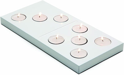 Peleg Design Peleg Design Domino 8 Tea Light Tealight Candle Holders - White Quirksy gifts australia