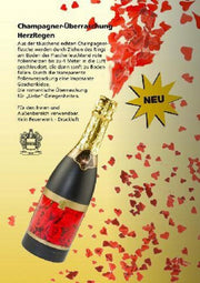 Quirksy Champagne - Surprise heart rain from bottle - The beautiful party decoration Quirksy gifts australia