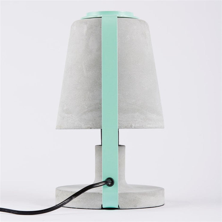 Quirksy Oliver Concrete Table Lamp - Mint Green Quirksy gifts australia