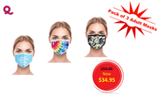 Quirksy Pack of 3 Quirky Adult Masks - Quirksy Special Quirksy gifts australia