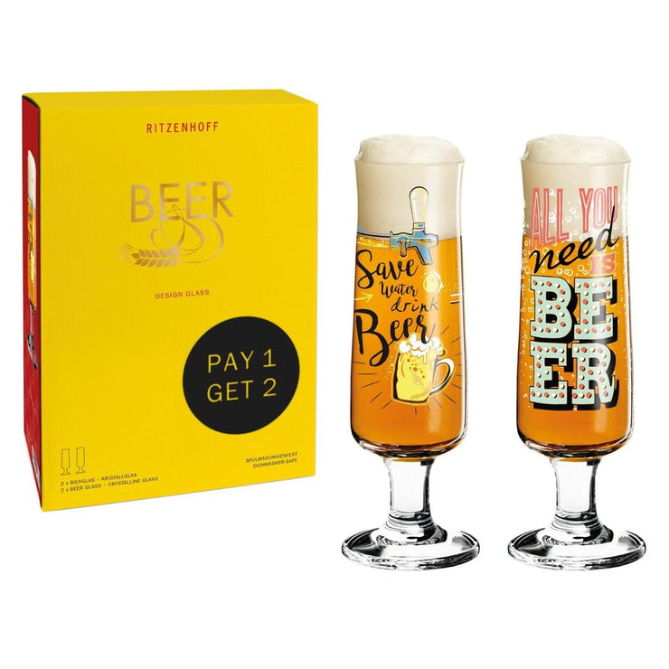 RITZENHOFF Beer Glass Set by Dominika Przybylska | Potts 2021 Quirksy gifts australia