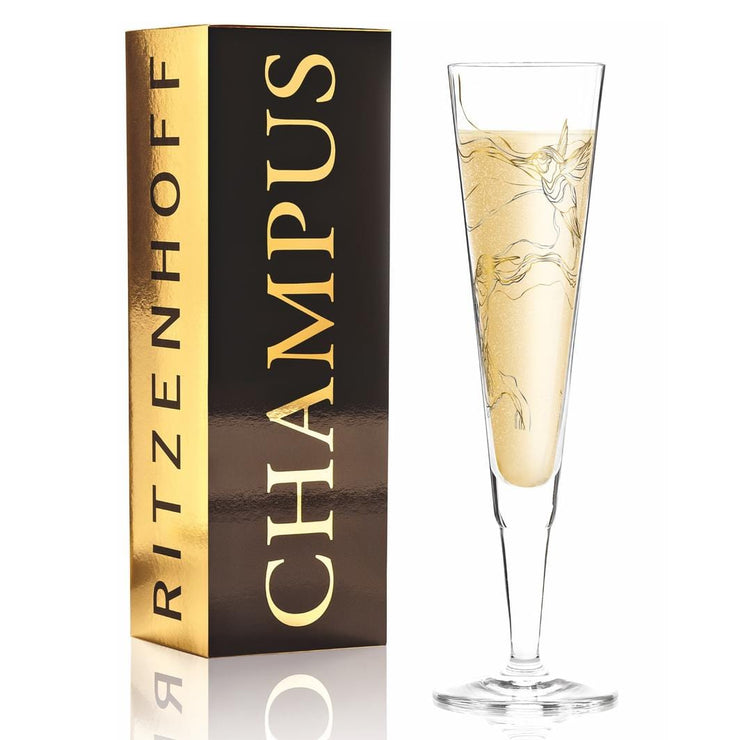 RITZENHOFF CHAMPUS CHAMPAGNE GLASS by MARVIN BENZONI - Flowy treasures! Quirksy gifts australia