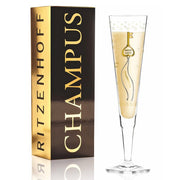 RITZENHOFF CHAMPUS CHAMPAGNE GLASS by SVEN DOGS - Key to Happiness! Quirksy gifts australia