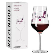 RITZENHOFF CRYSTAL HEART RED WINE GLASS by LENKA KÜHNERTOVÁ - Cheers! Quirksy gifts australia