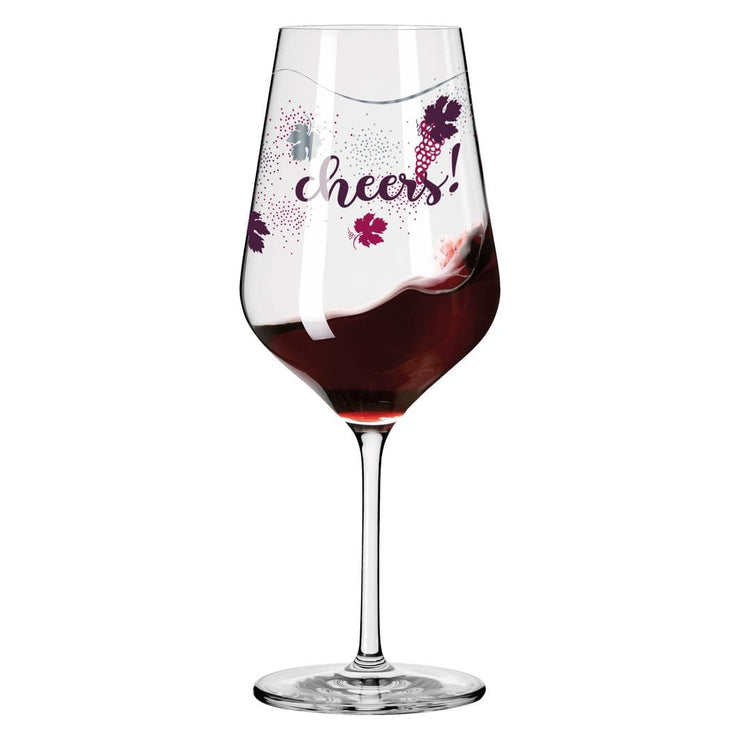 RITZENHOFF CRYSTAL HEART RED WINE GLASS by LENKA KÜHNERTOVÁ - Cheers! Quirksy gifts australia