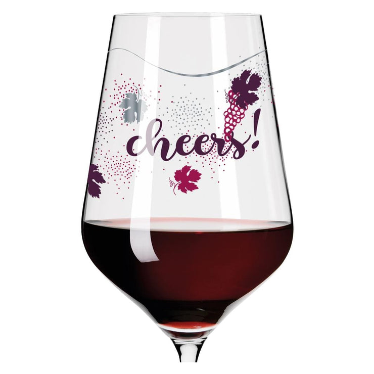 RITZENHOFF CRYSTAL HEART RED WINE GLASS by LENKA KÜHNERTOVÁ - Cheers! Quirksy gifts australia