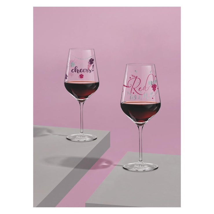 RITZENHOFF CRYSTAL HEART RED WINE GLASS by LENKA KÜHNERTOVÁ - Cheers! Quirksy gifts australia