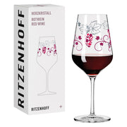 RITZENHOFF CRYSTAL HEART RED WINE GLASS by SHINOBU ITO - Grapevine Special! Quirksy gifts australia