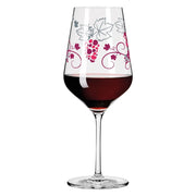 RITZENHOFF CRYSTAL HEART RED WINE GLASS by SHINOBU ITO - Grapevine Special! Quirksy gifts australia