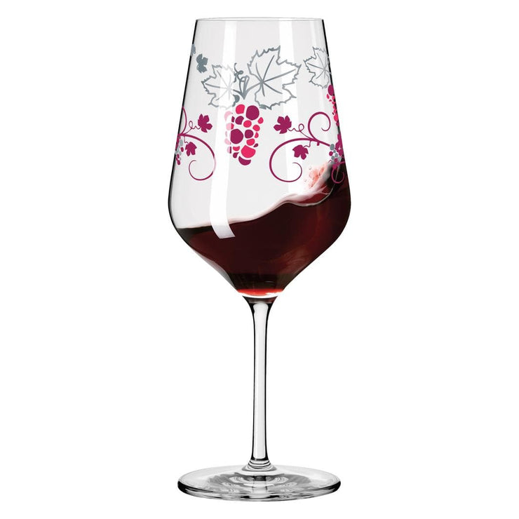 RITZENHOFF CRYSTAL HEART RED WINE GLASS by SHINOBU ITO - Grapevine Special! Quirksy gifts australia