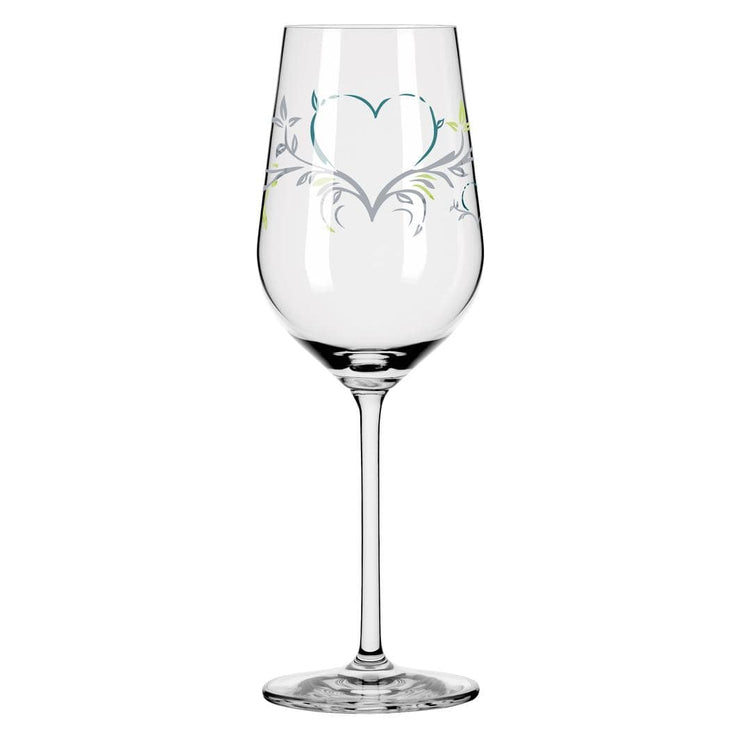 RITZENHOFF HEART CRYSTAL WHITE WINE GLASS by DORIAN KURZ Quirksy gifts australia