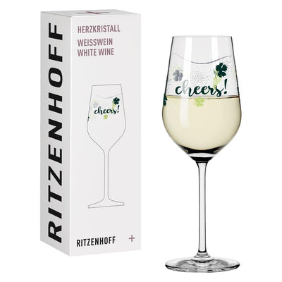 RITZENHOFF HEART CRYSTAL WHITE WINE GLASS by LENKA KÜHNERTOVÁ - Cheers! Quirksy gifts australia