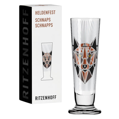 RITZENHOFF HELDENFEST SCHNAPSGLAS by ANGELA SCHIEWER - Flying fox! Quirksy gifts australia