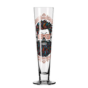 RITZENHOFF HEROES FESTIVAL BEER GLASS by SANTIAGO SEVILLANO - Beard Man! Quirksy gifts australia