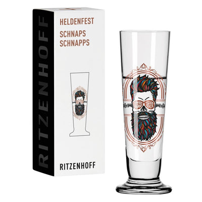 RITZENHOFF HEROES SCHNAPS GLASS by SANTIAGO SEVILLANO - Beer is a good idea! Quirksy gifts australia