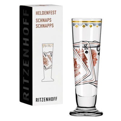 RITZENHOFF HEROES Snapps GLASS by SASCHA MORAWETZ - Playing cards special! Quirksy gifts australia