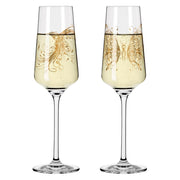 RITZENHOFF PINK TOUCH PROSECCO GLASS SET of 2 by SI SCOTT #2 - hummingbird and butterfly Special! Quirksy gifts australia