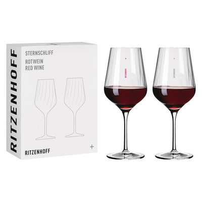 RITZENHOFF STAR CUT RED WINE GLASS SET Quirksy gifts australia