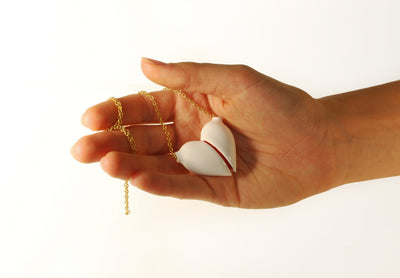 StudioKahn 'fragile’ Heart Necklace - Break It to Make It Quirksy gifts australia