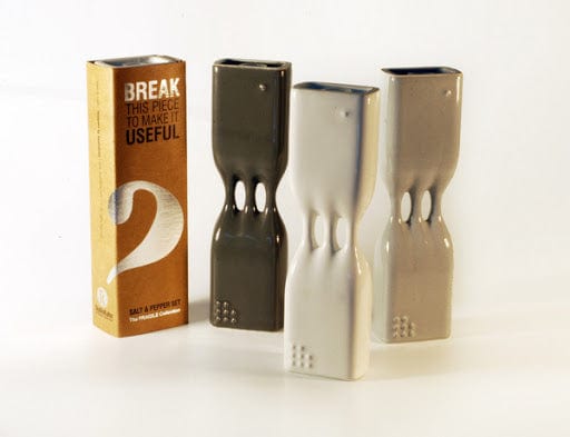 StudioKahn ‘fragile’ salt and pepper shaker set - Break It to Make It Quirksy gifts australia