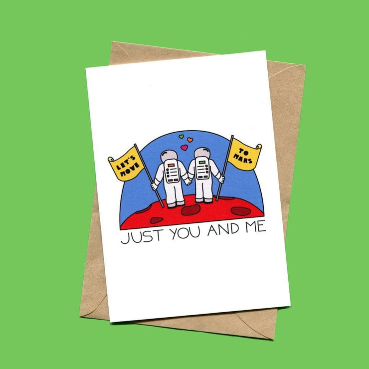 Things by Bean Let's Move to Mars (Just You and Me) Card Quirksy gifts australia