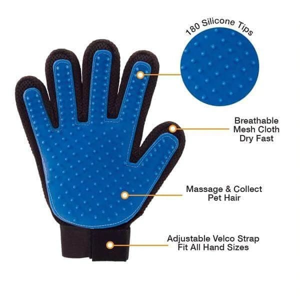 TrueTouch The Amazing Five Finger Pet De-Shedding Glove - As seen on TV Quirksy gifts australia