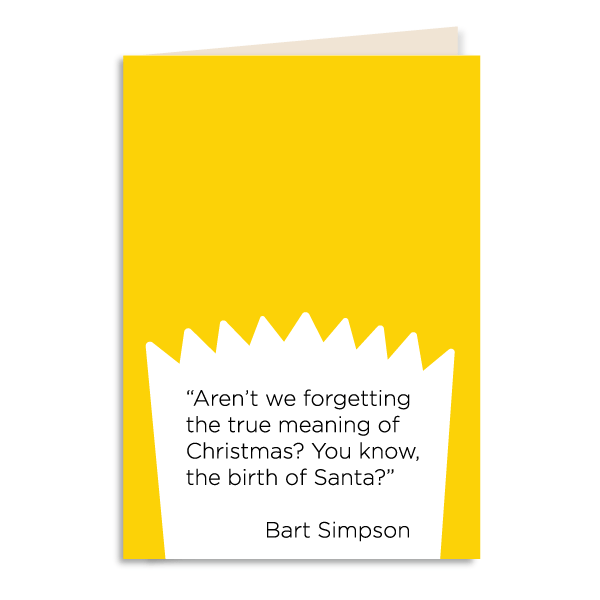 Urban Attitude Christmas Bart Card Quirksy gifts australia