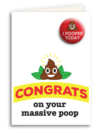 Urban Attitude Congrats On Your Poop Card Quirksy gifts australia