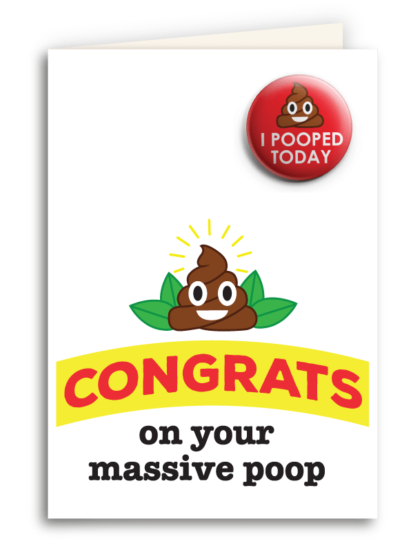 Urban Attitude Congrats On Your Poop Card Quirksy gifts australia
