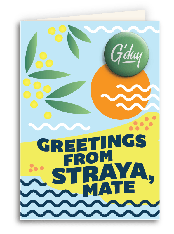 Urban Attitude Greetings From Straya Card Quirksy gifts australia